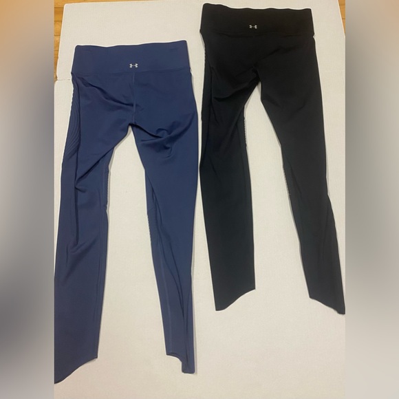 Under Armour Black and Slate Grey HeatGear Compression Leggings Size M - Picture 4 of 6